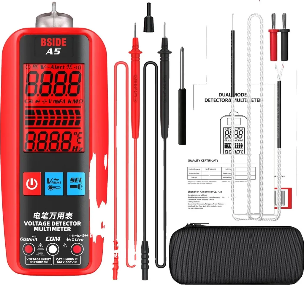 Multimètre numérique A5-1.5 AAA Tension 620V et Résistance 60MΩ
