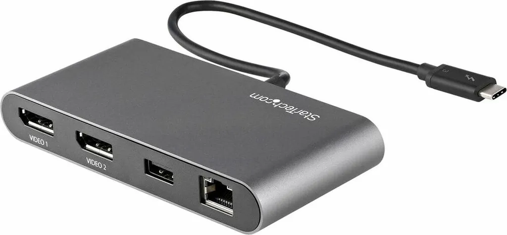 Startech TB3DKM2DPL Docking Station 4K Ultra HD Grigio