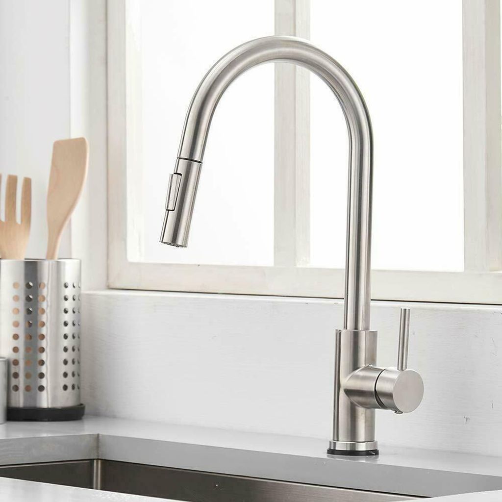 Einhandmischer Küchenarmatur ausziehbar brause 360° Küche Wasserhahn Edelstahl