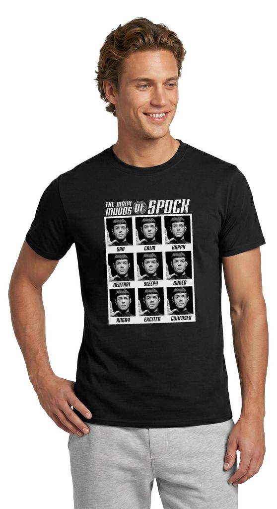 Spreadshirt Star Trek Discovery Moods of Spock Männer T-Shirt, XXL, Schwarz