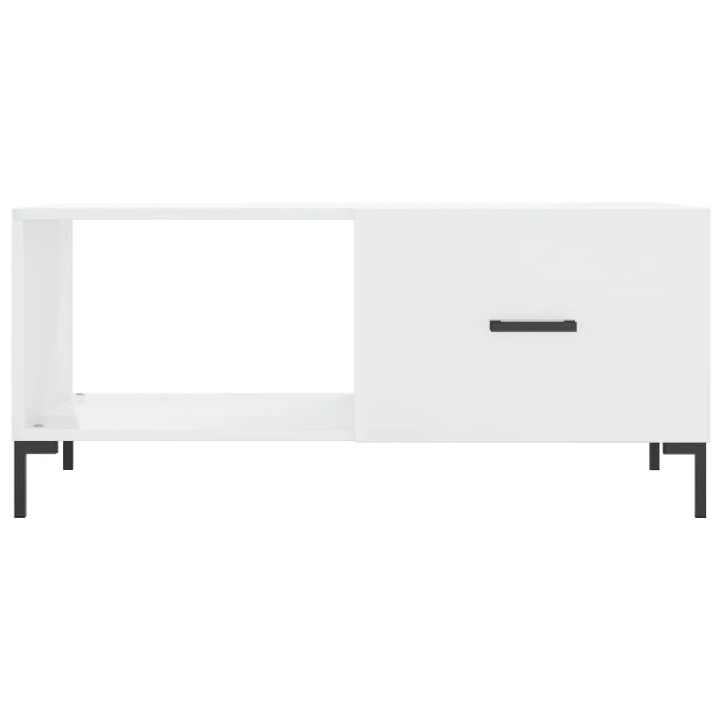 vidaXL Tavolino da Salotto Minimal Bianco Lucido 90x50x40 cm Legno - 6