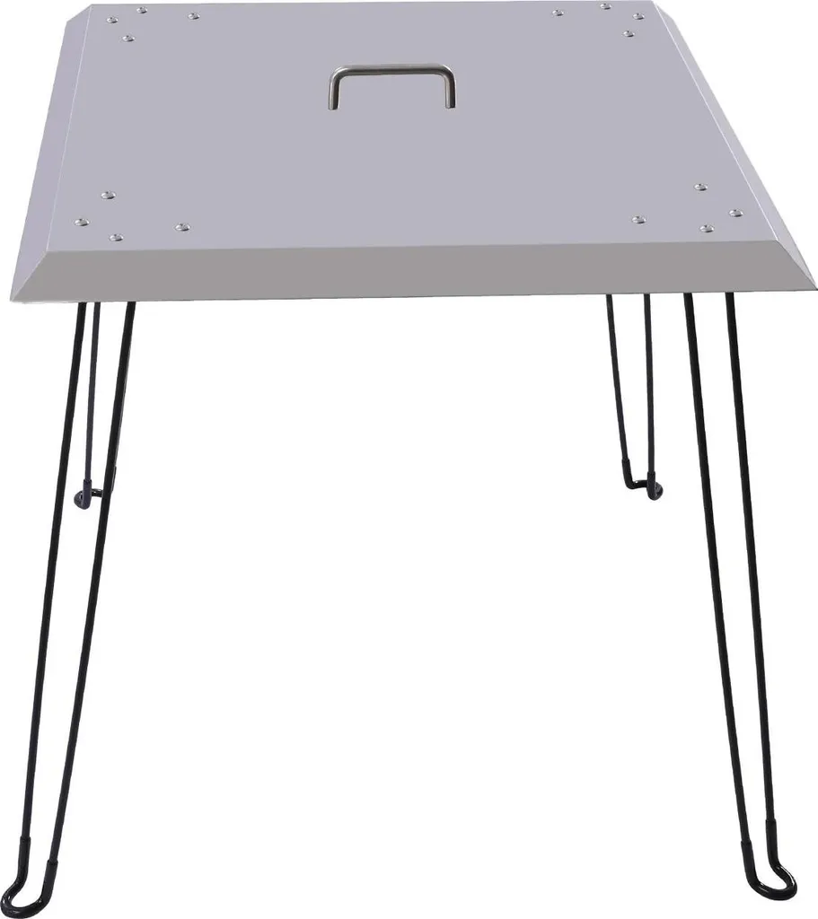 Bouclier thermique pour foyer carré 61cm - Pare-vent inox contre étincelles