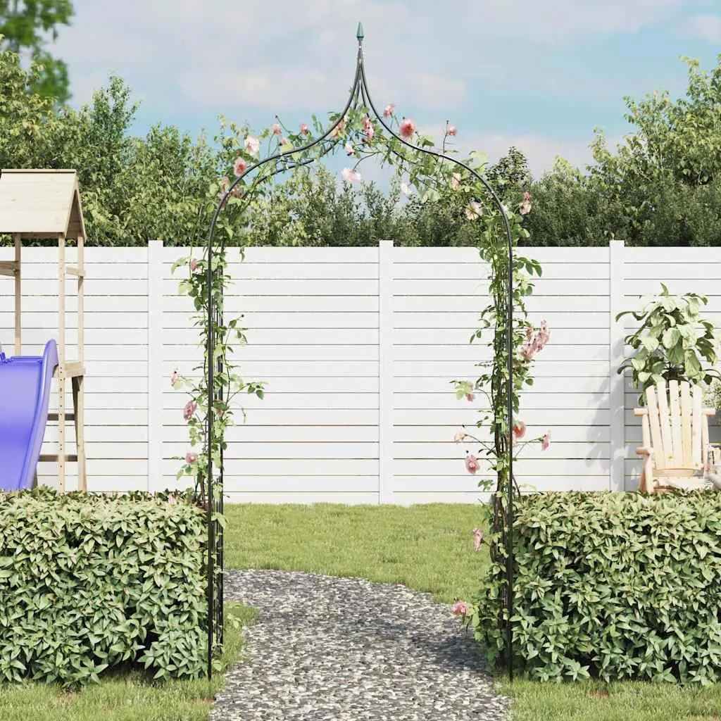 Arche à rosiers décorative en acier vert foncé résistante aux intempéries - 2