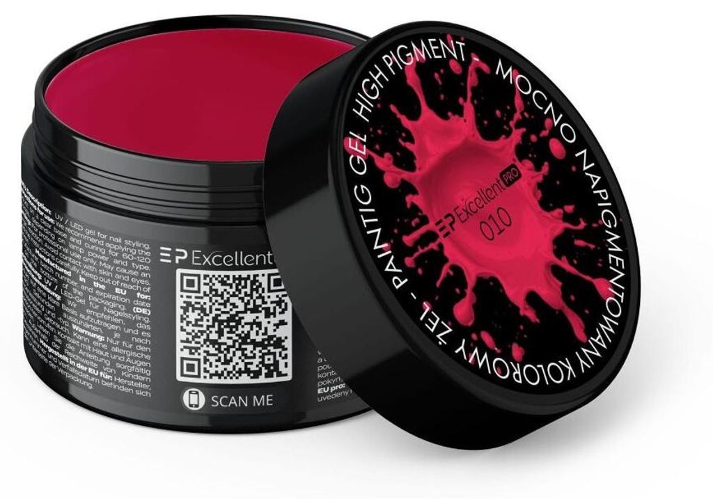 Excellent Pro | Painting Gel Hochpigmentiert 010 - Rot - 5g Produktbild 