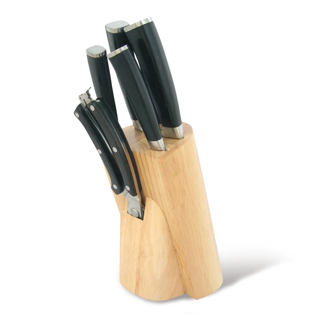 Set Coltelli Maestro MR-1424 Professionale | Ceppo Legno 7 Pezzi
