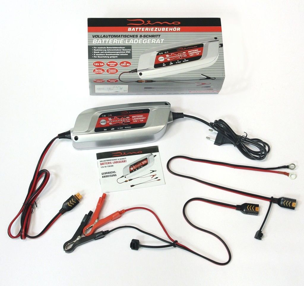 Dino Kraftpaket Batterieladegerät 12V 5A PKW Auto Motorrad Produktbild 4