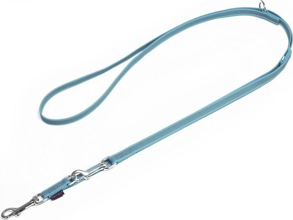 Mystique Gummierte Umhängeleine Leine 15mm Standard Karabiner hellblau 3m