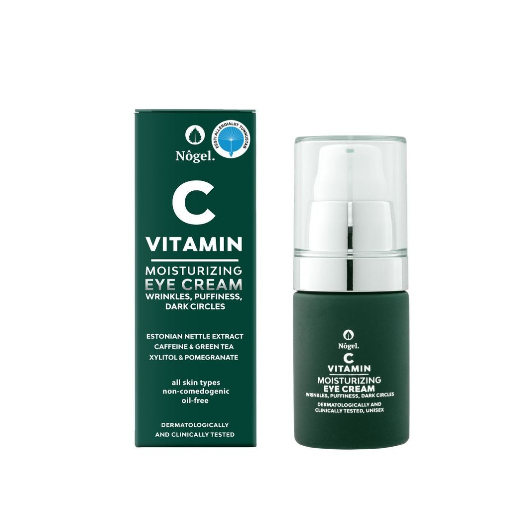 Ausgezeichnete Nôgel Vitamin-C-Feuchtigkeits-Augencreme mit Estnischem Bio-Brennnesselextrakt – Intensiv pflegend, antioxidativ 15 ml