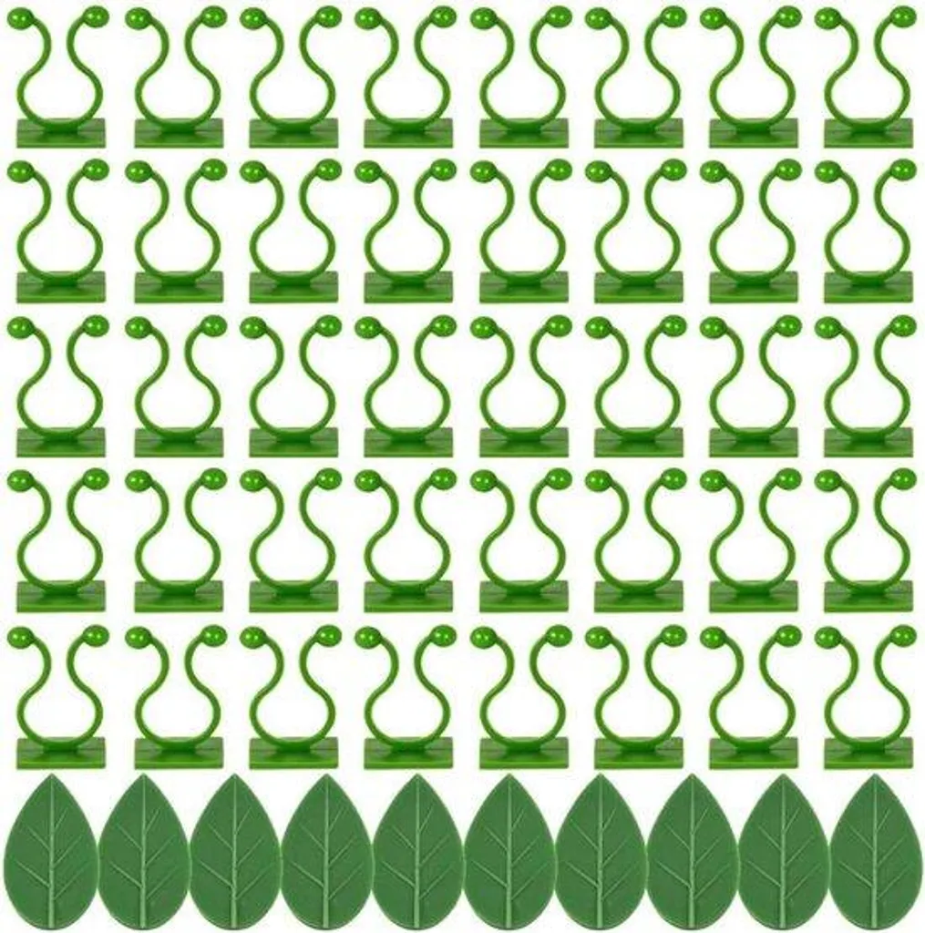 Lot de 60 Pinces à Plantes Vertes - Attaches de Tuteurage Discrètes