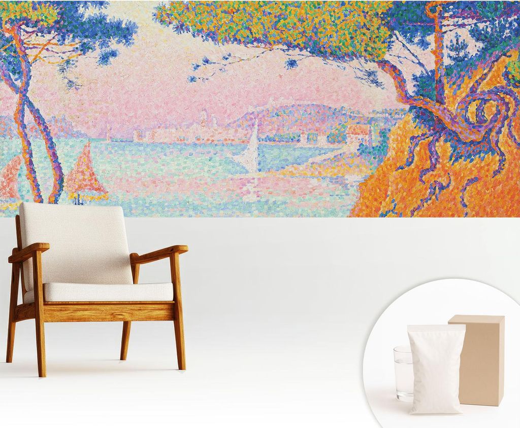 Fototapete - 250x104 cm - Tapete - Wandtapete - Wandbilder - Dekofolie - Tapete Folie - Wand - Dekoration - Wohnzimmer - Farbenfrohe Landschaft
