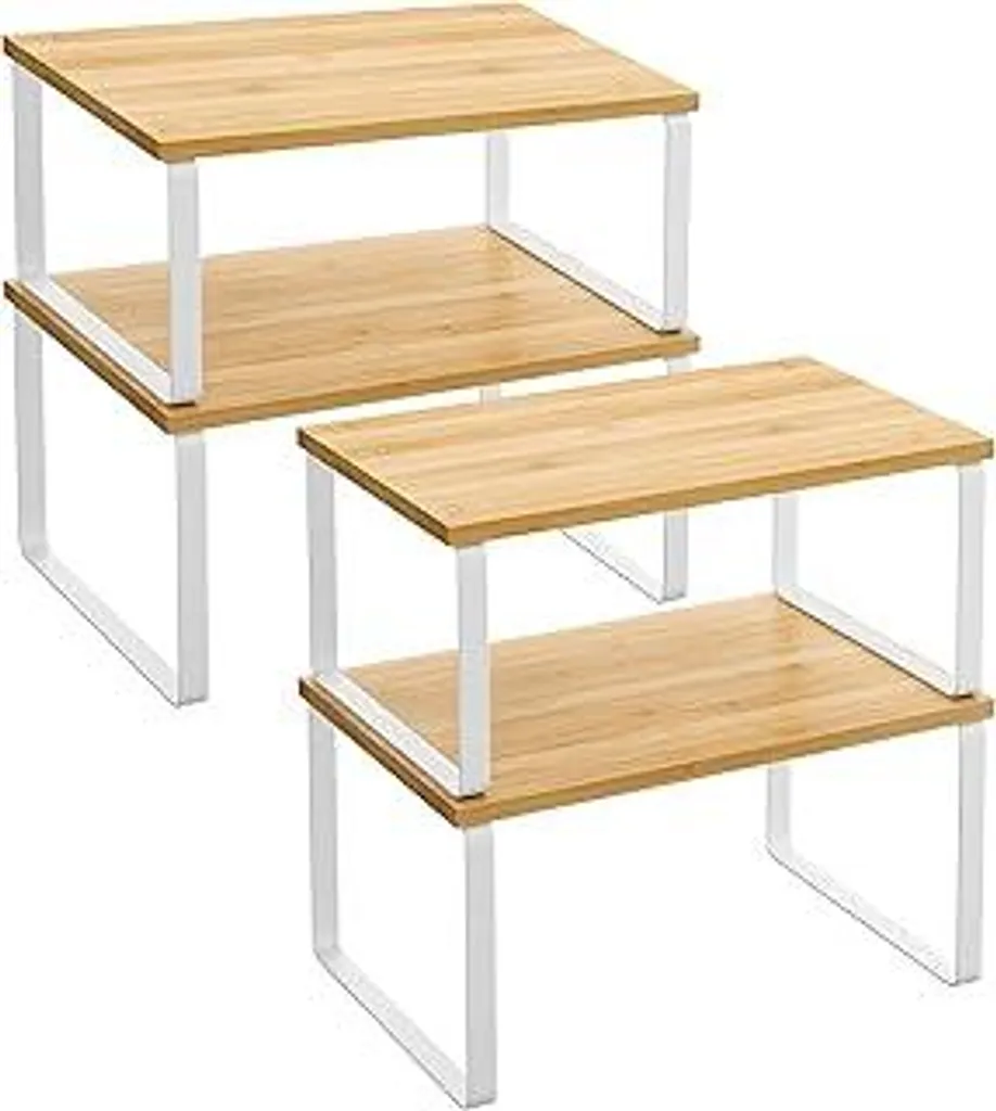 Organizer Cucina Impilabile SONGMICS KCS010N01 - Set 4 Mensole Salvaspazio