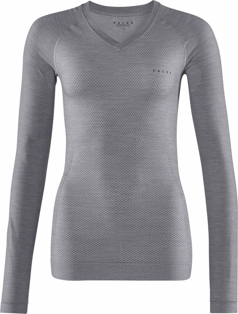 FALKE Wool-Tech Light Funktionsshirt Damen grey-heather M