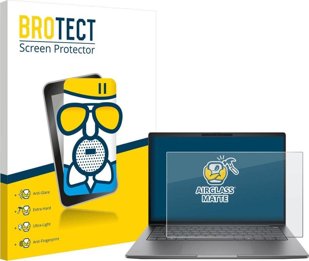 BROTECT Entspiegelungs Schutzglas für HP ZBook 8 G1i 14" Schutzfolie Panzer Folie Glas Display Schutz matt