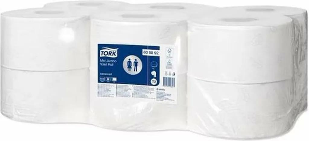 Papier Toilette Tork Advanced Blanc 2 Plis Doux et Résistant - x12