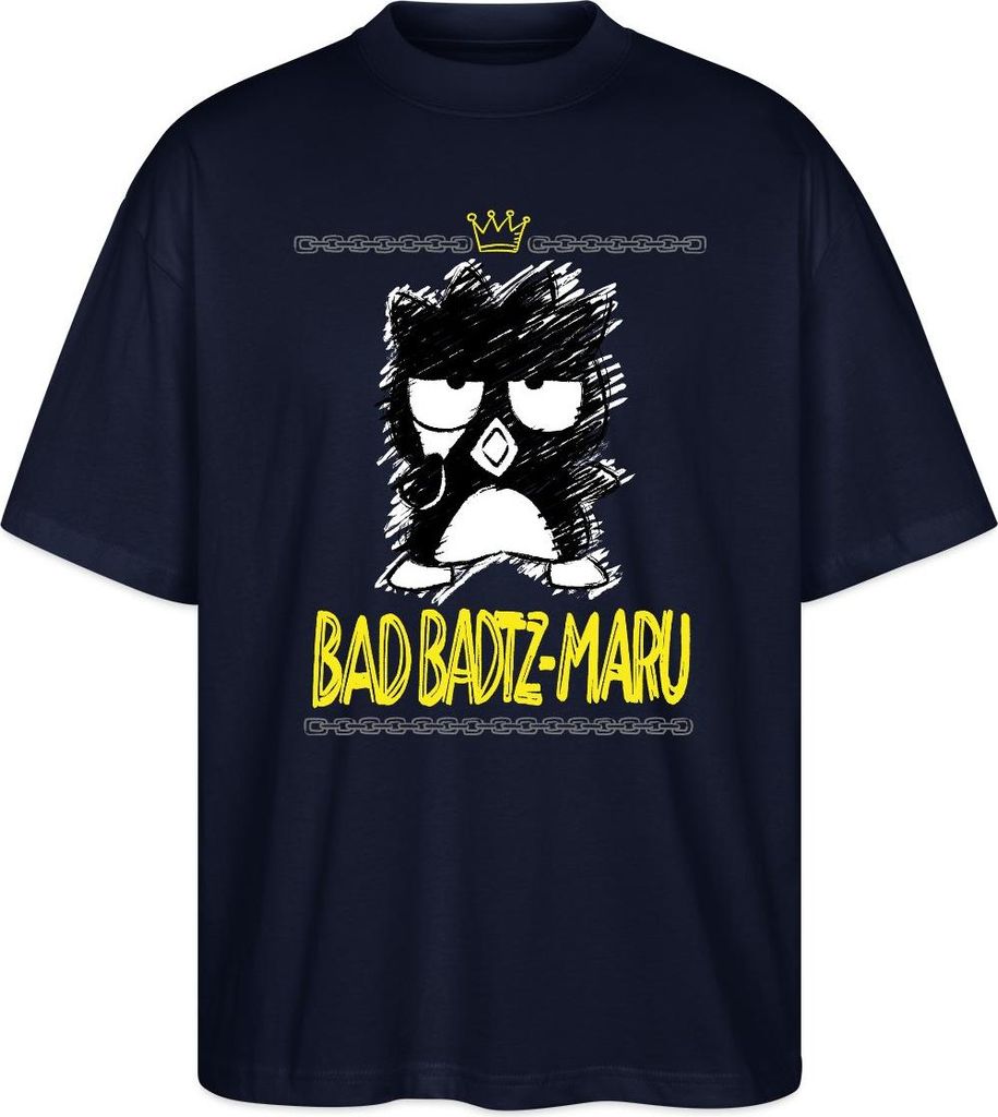 Spreadshirt Bad Badtz Maru Skizzen Stil Oversize Uni T-Shirt, XS, Navy