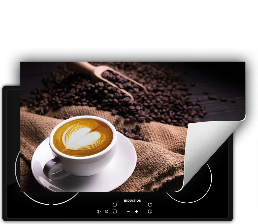 Tappetino Protettivo Induzione 90x52 DarHaus | Motivo Caffè e Amore