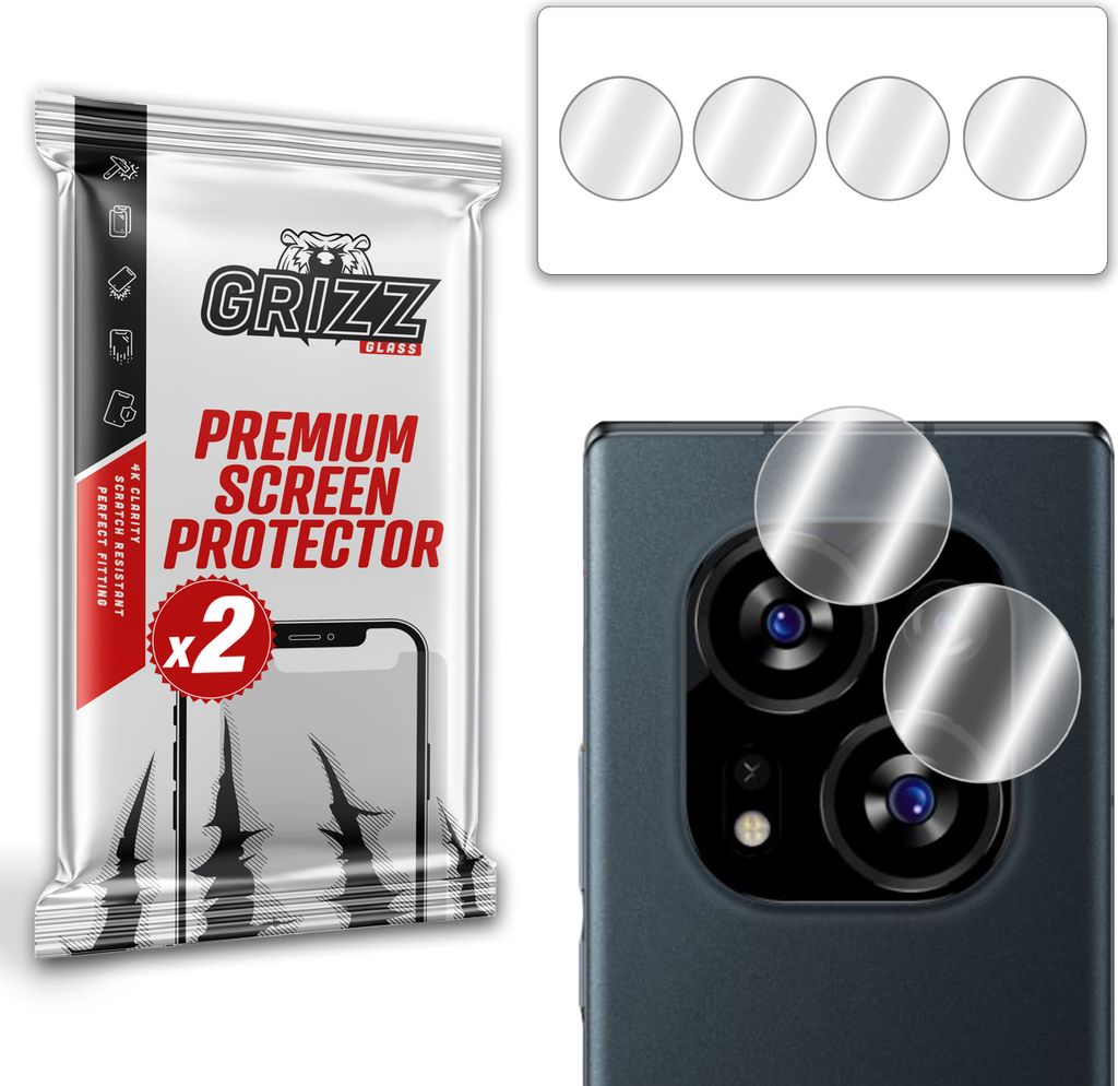 Glas für die Kamera GrizzGlass HybridGlass für Tecno Phantom X2 Pro