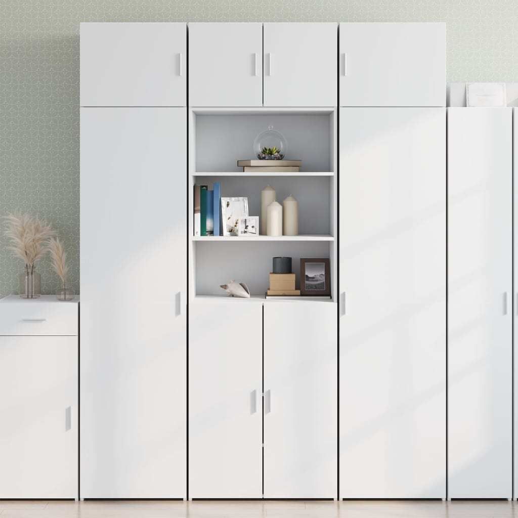 Möbel Hochschrank Weiß 70x42,5x225 cm Holzwerkstoff - Produktbild 
