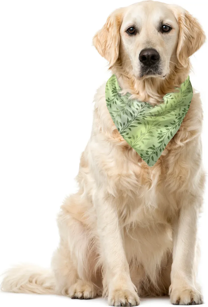 ABAKUHAUS Bandana Cani Foglie Veneziane 55x55 - Accessorio Pet Premium