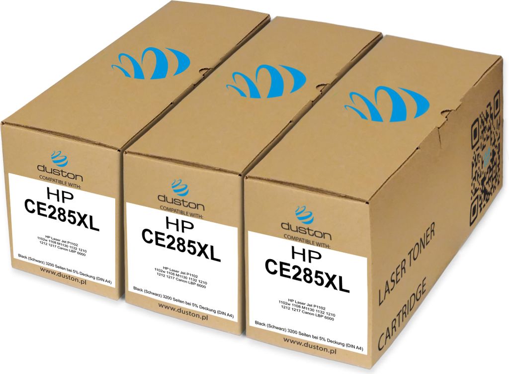 3x CE285XL, 85XL Toner Druckertoner Patrone Schwarz kompatibel mit HP P1102 M1132 M1212 M1217