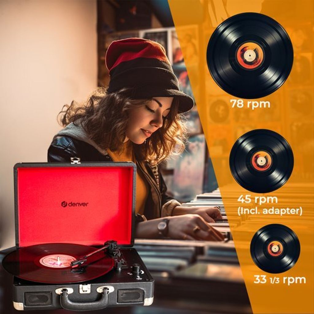 DENVER VPL - 120 USB Gramofon Crni - Web Shop