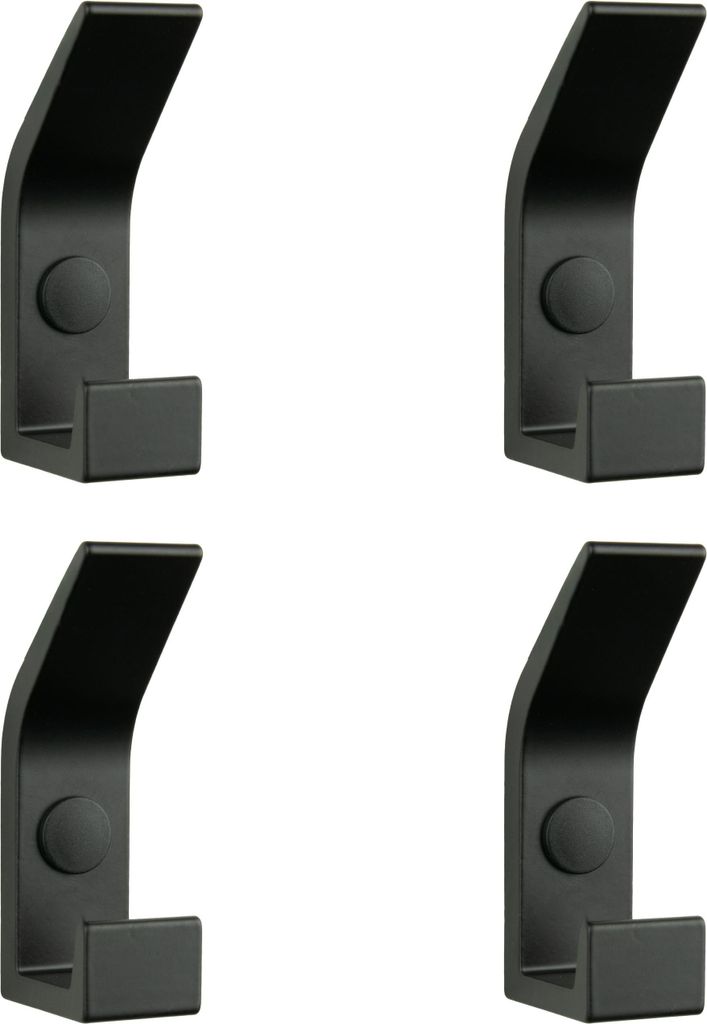 Eleganter Wandhaken für das Bad – 4er Set, matte schwarze Aluminiumlegierung, ideal für Handtücher und mehr, minimalistisch und funktional zur...