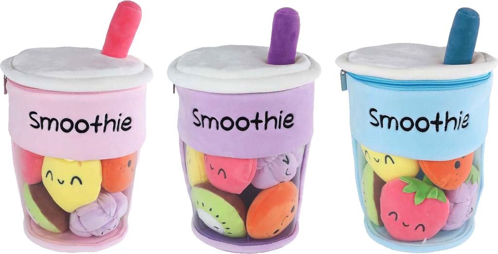 Fluffy Menu Knuffel Pluche - Smoothie Beker met Fruit, 26cm Image du produit 