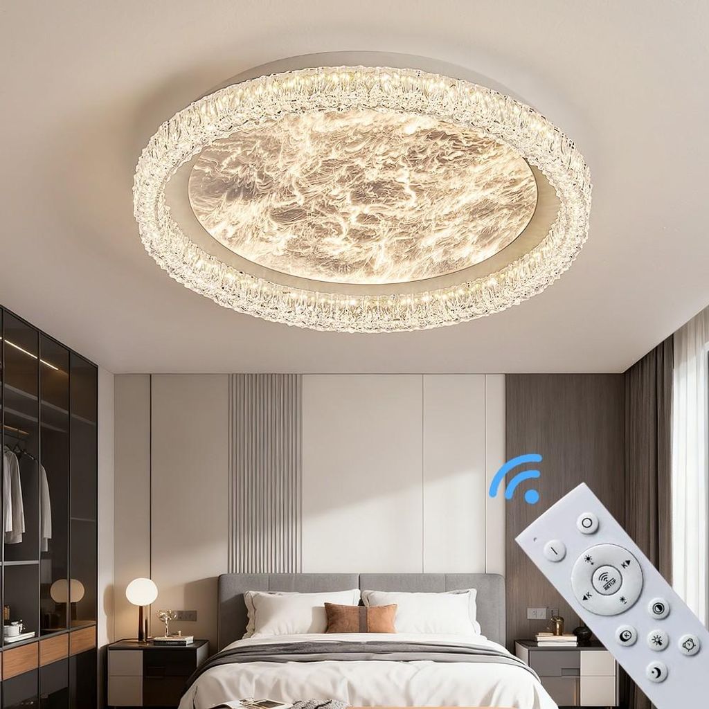 Plafoniera LED dimmerabile con telecomando, a variazione Immagine del prodotto 