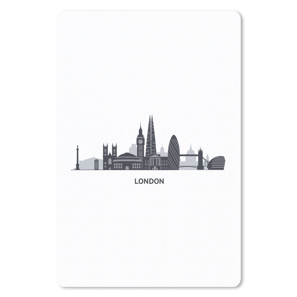 MuchoWow Mauspad Mousepad London - England - Skyline 18x27 cm - Mousepads - Maus Mat - Pad - Mausunterlage