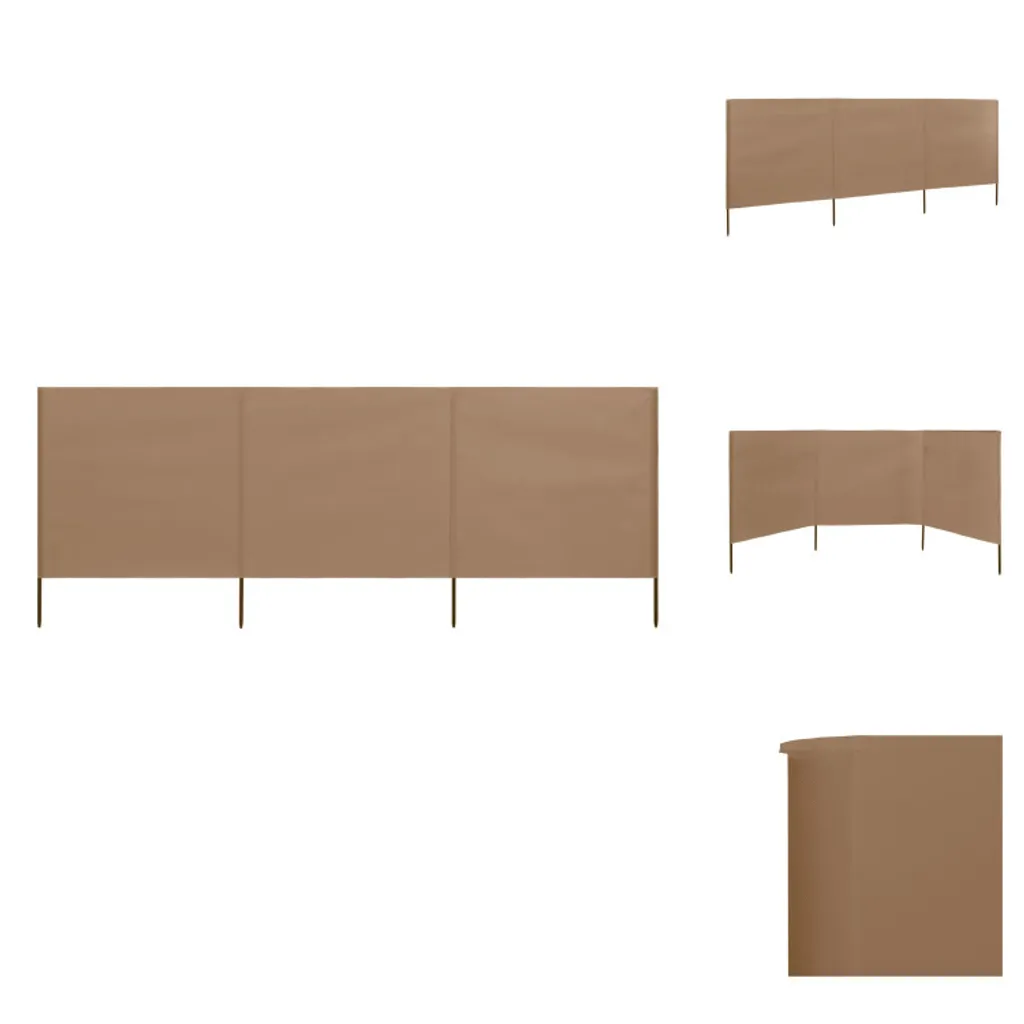 Frangivento vidaXL 400x160 cm in Tessuto Taupe - Schermo Privacy Esterno