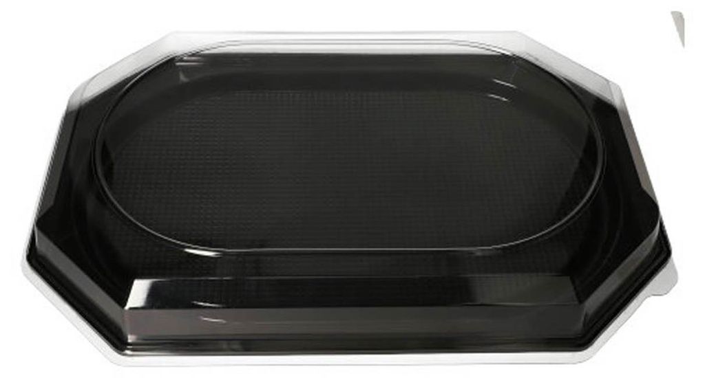 10 Servierplatten, PET 53 cm x 35 cm schwarz Produktbild 