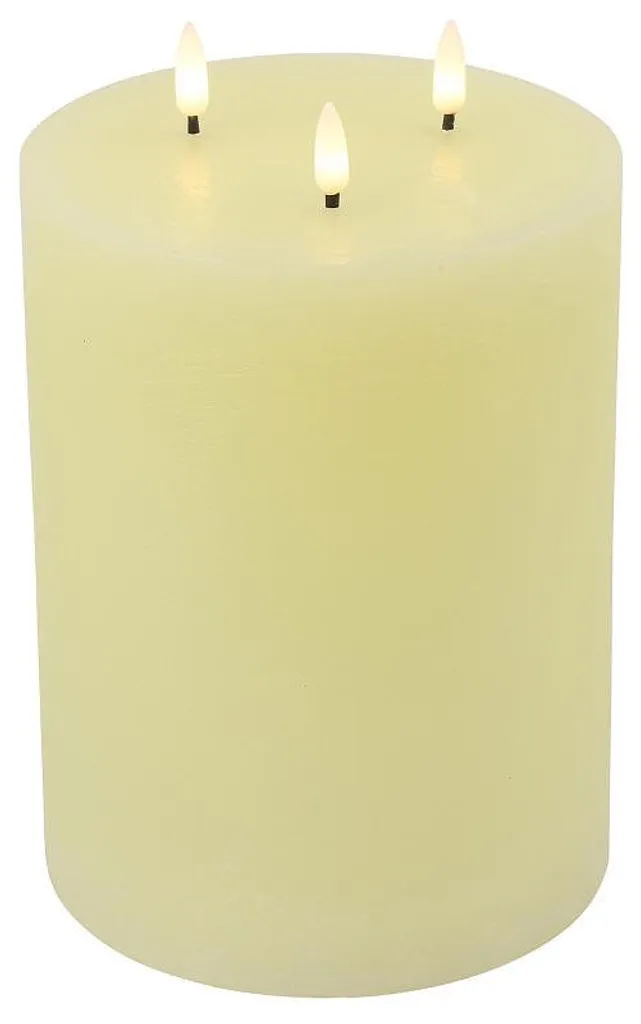 Grande bougie LED crème Countryfield de 22,5cm avec effet cire réelle