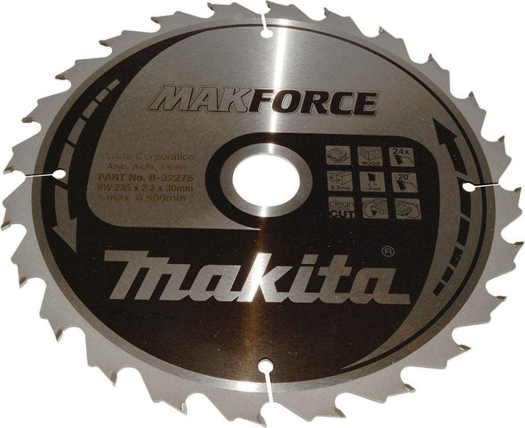 Makita Kreissägeblatt MAKFORCE 235/30 mm, 24 Zähne, 1,6 mm, Holz