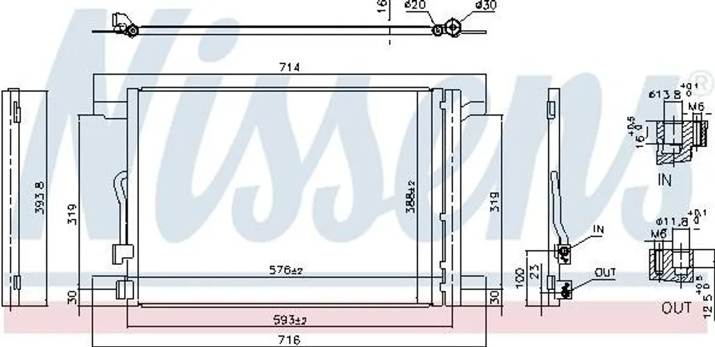 Nissens 940870 Condenseur de Climatisation OE 5QM816411 pour Tiguan