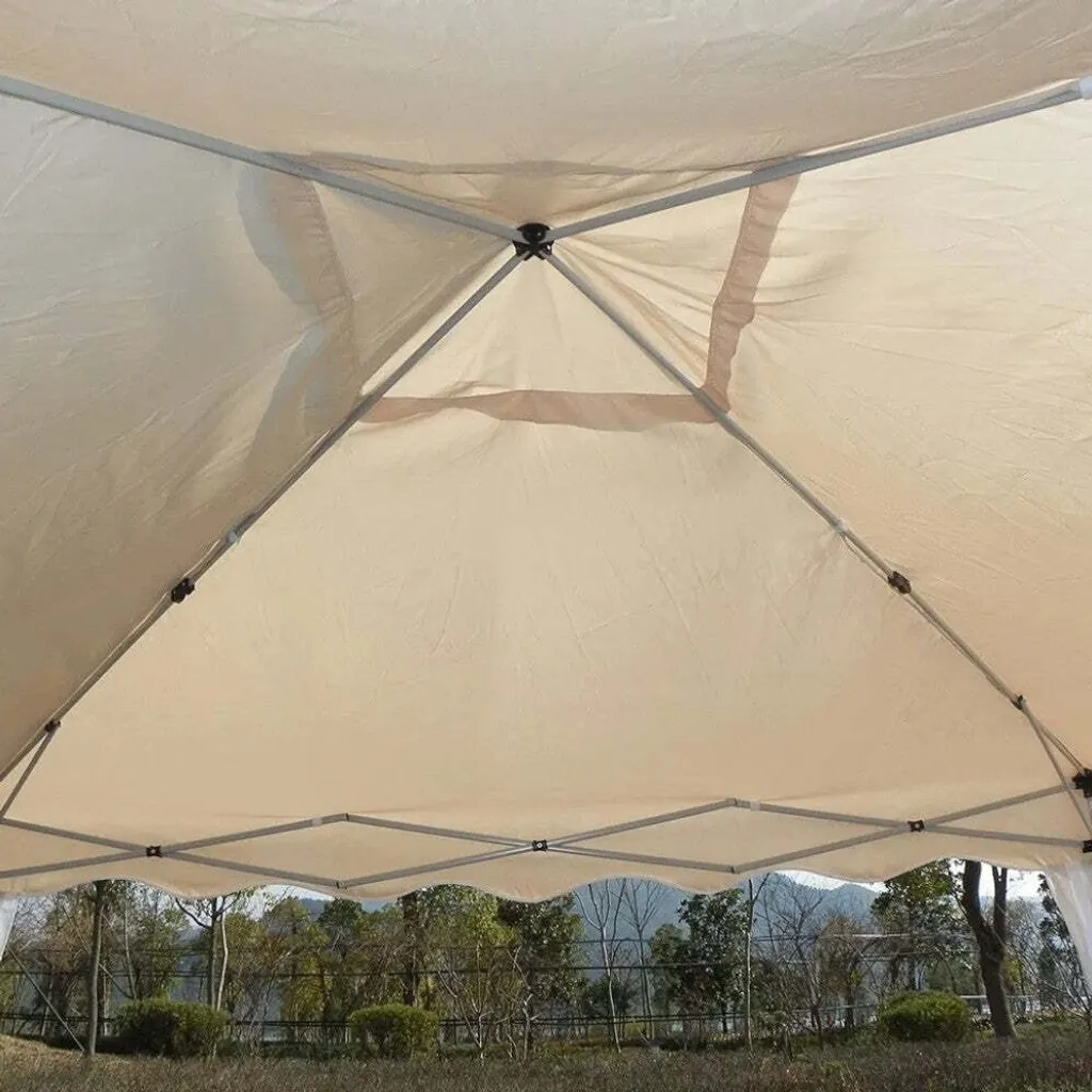 Tente pliante 3x3m blanche pour réception extérieure et stand de marché - 4