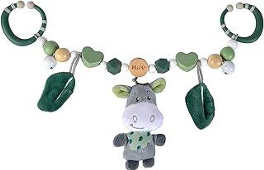 Eichhorn - Baby Hipp Collection - Wagenkette mit verschiedenen Elementen, Plüschesel mit Rasselfunktion, inkl. Glocken,es Buchenholz, ab den erste...