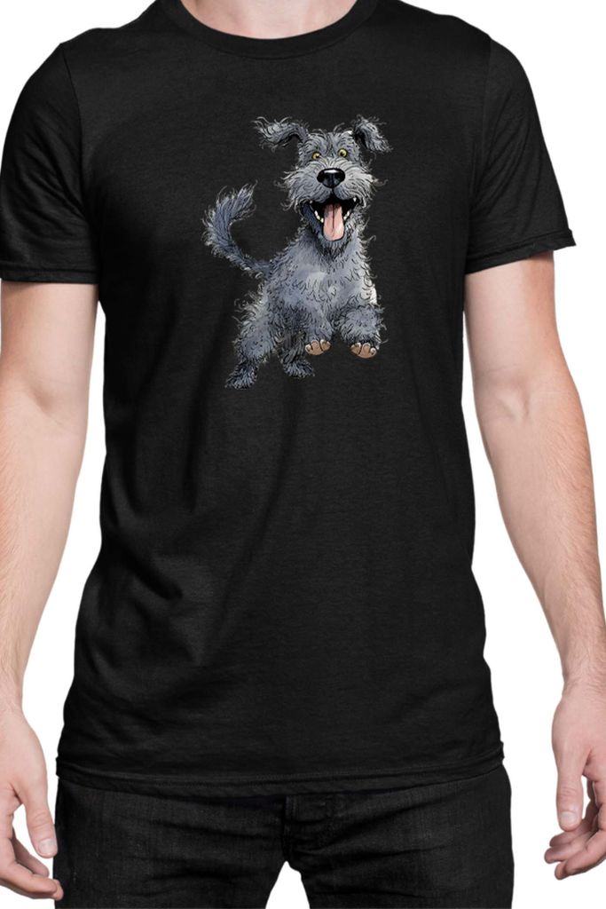 Herren T-Shirt Funny Dogs Breeds Kerry Blue Terrier Dog Breed, Man 3XL / Schwarz