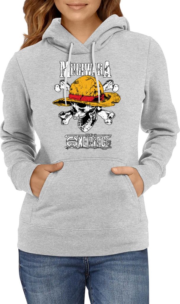 Damen Kapuzenpullover Japan Animation Manga Anime Comics One Manga Piece Anime 06 Mugiwara, Lady M / Grau