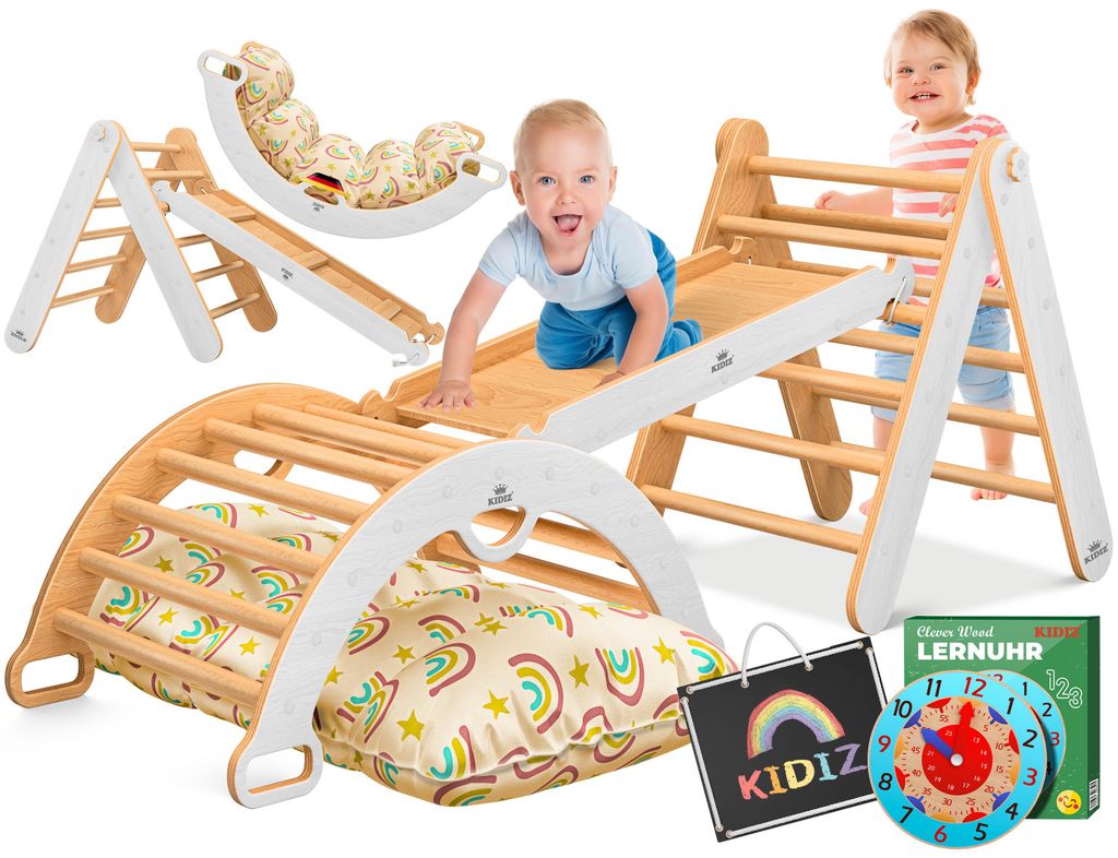 KIDIZ® Klettergerüst Montessori Kletterdreieck 7in1 Produktbild 