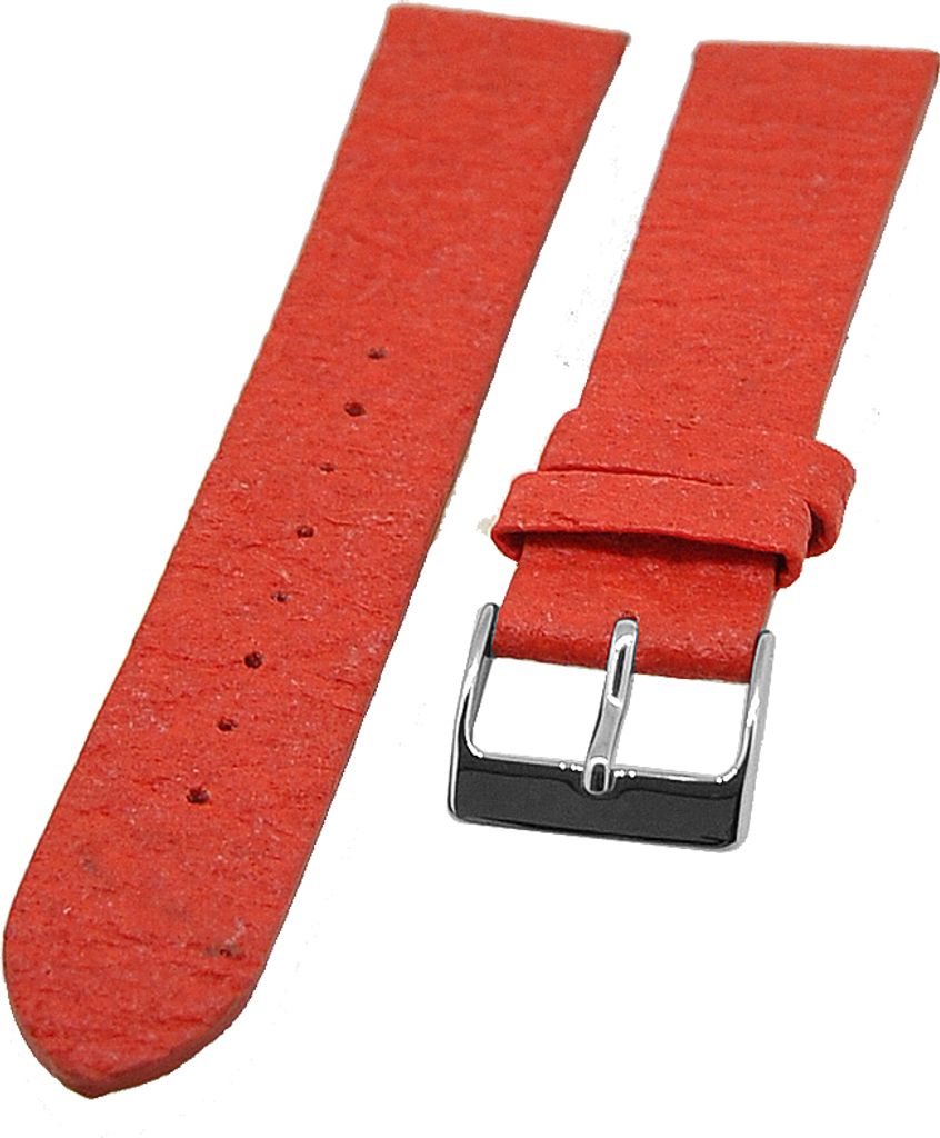 Uhrenarmband aus Ananasfasern VEGAN rot 20mm NEU