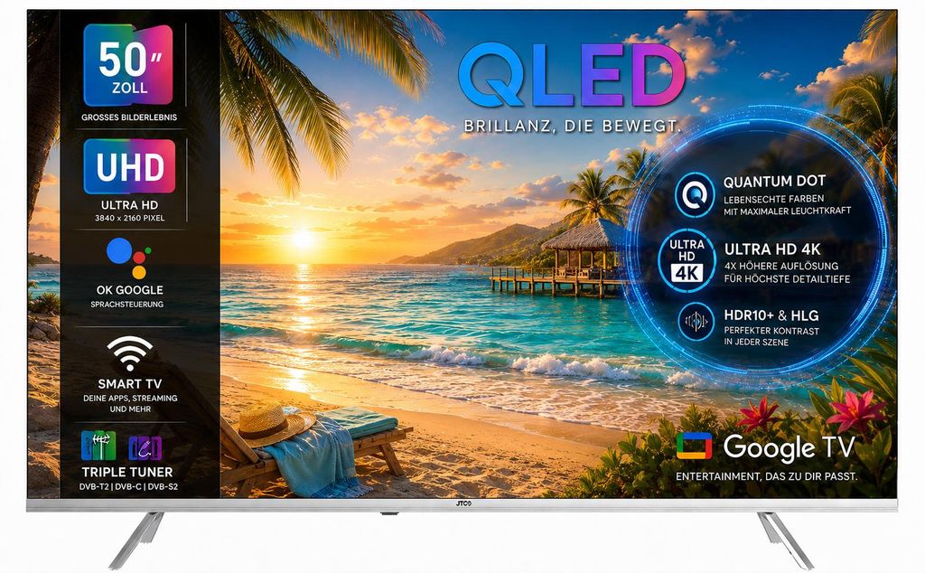 50 Zoll (126 cm) QLED 4K UHD Smart TV/Fernseher Produktbild 