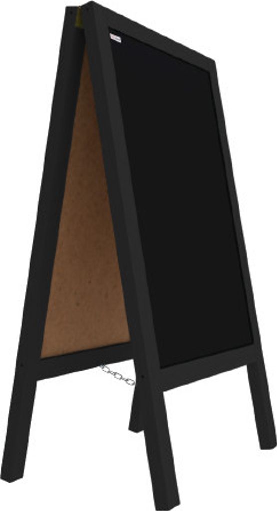 Reklamní áčko s křídovou tabulí 118x61 cm- černé Obrázek produktu 