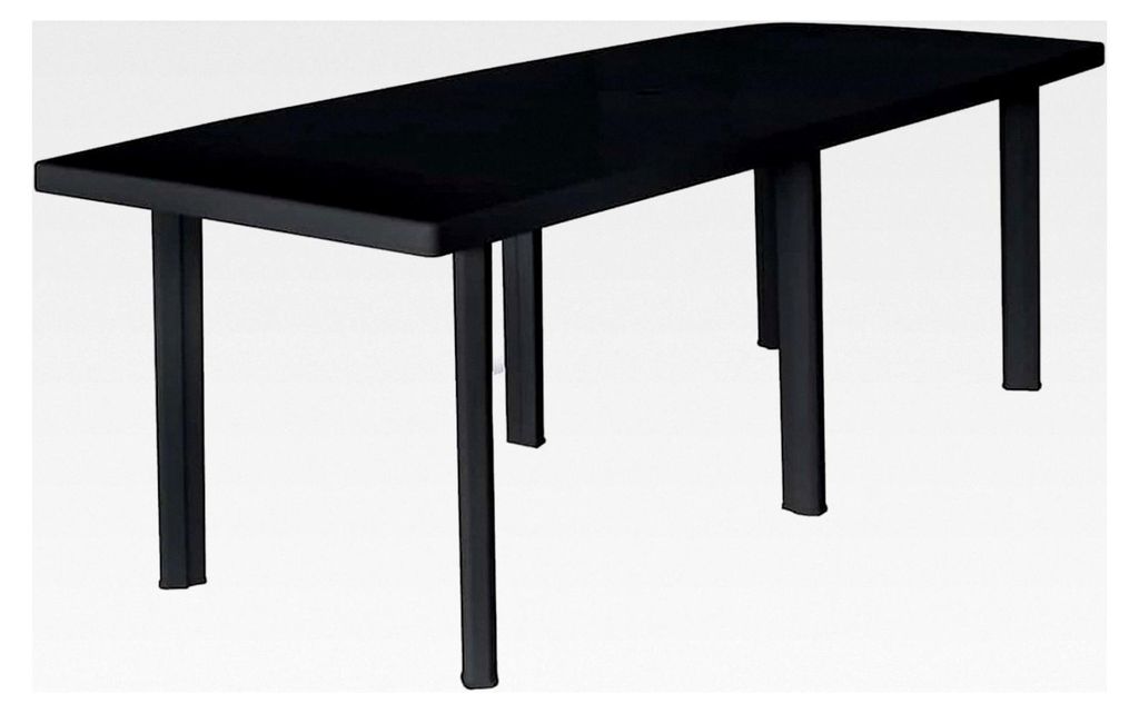 Gartentisch Anthrazit 216x90x72 cm Kunststoff, Kleiner Gartentisch für Terrasse, Bistro, Gartenparty, Balkon, Wohnzimmer