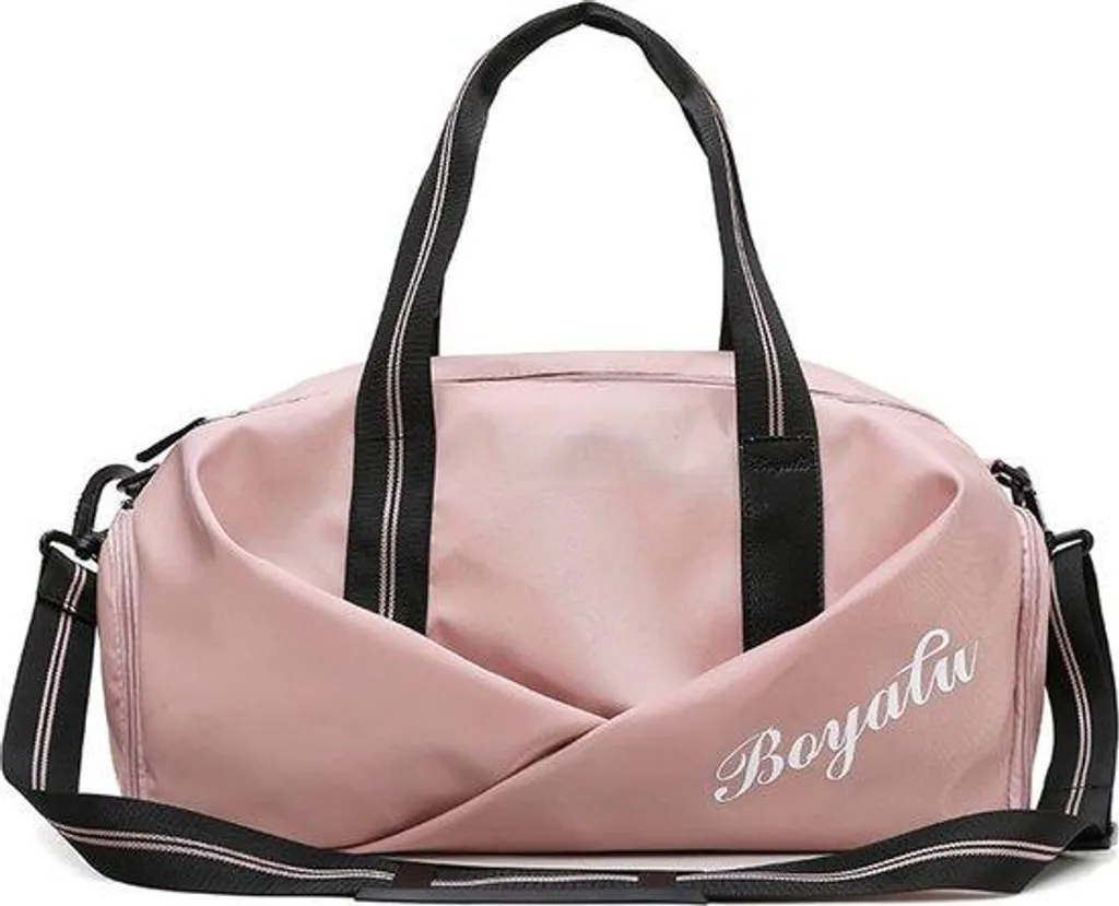 Sac de voyage sans odeur avec poche chaussures et zone humide rose