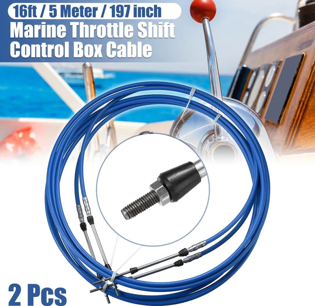 Câble de Vitesse 16ft Haute Résistance Bleu pour Boîte de Commande x2