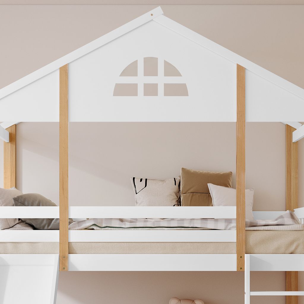 Flieks Etagenbett 90x200cm mit Rausfallschutz, Kinderbett Produktbild 7