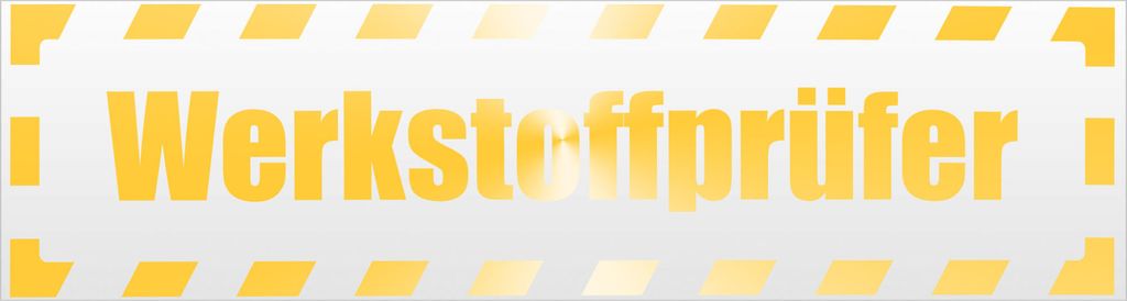 Kiwistar Werkstoffprüfer gestreift Magnetschild Schild magnetisch - 60cm Gelb - reflektierend - Magnetfolie für Auto PKW Kfz