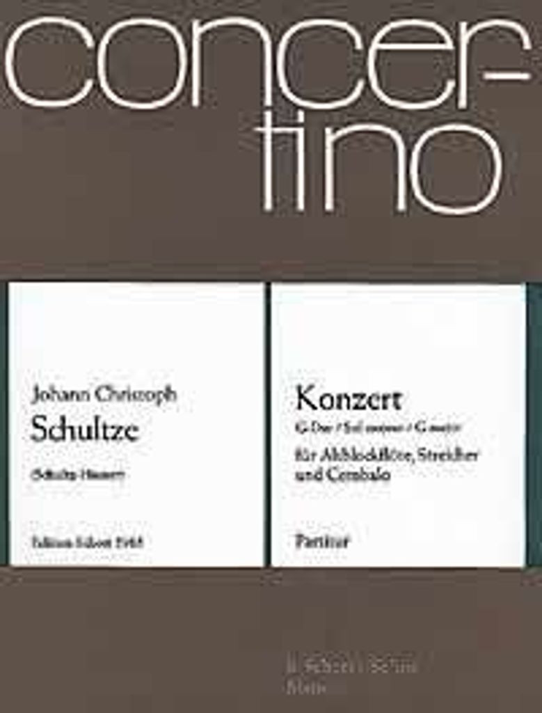 Konzert G-Dur - Partitur - Schultze, Johann