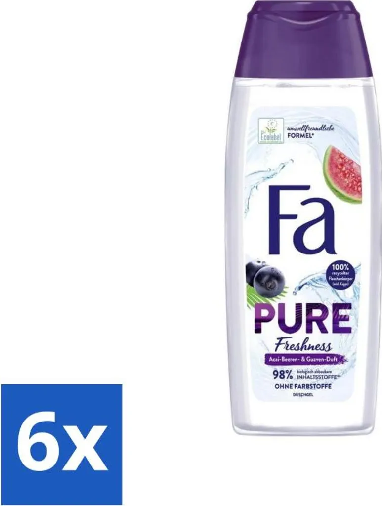 Bagnoschiuma Fa Acai e Guava Pack 6 - Energia Tropicale in Doccia - 1
