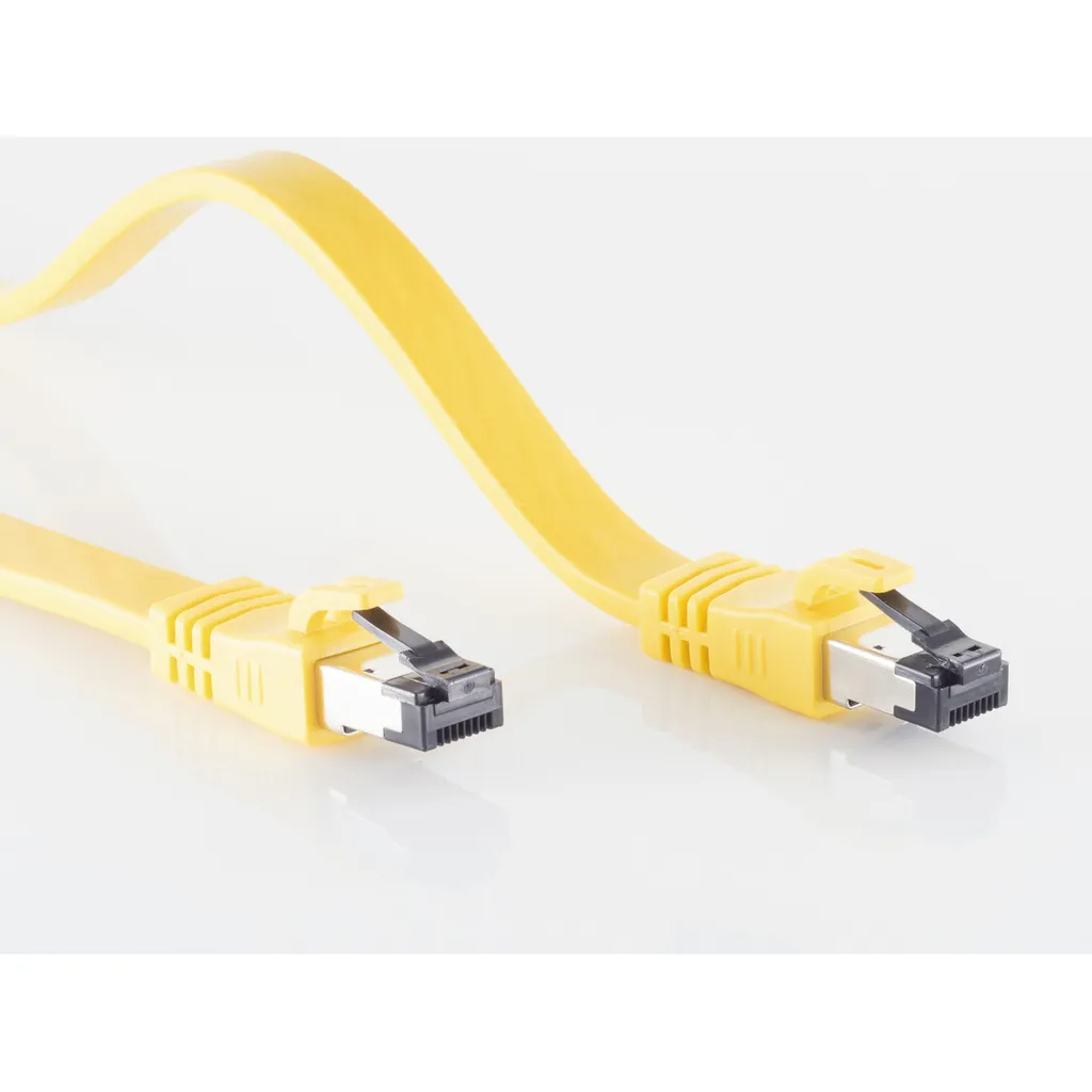 Cavo patch CAT 8.1 piatto LSZH giallo 1,0 m - 3